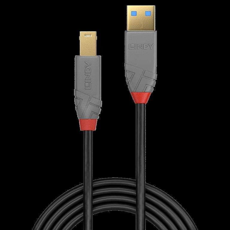 Lindy 3m Anthra Line 5Gbps USB 3.2 Type A to B Cable 36743