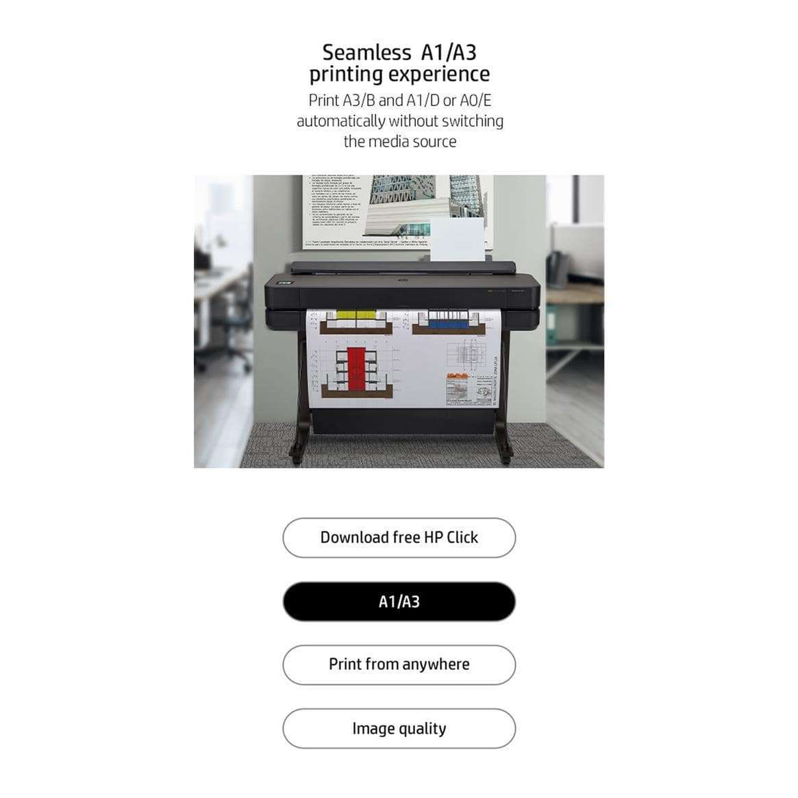 HP Designjet T630 Wi-Fi Thermal inkjet Colour Large Format Printer 5HB09A