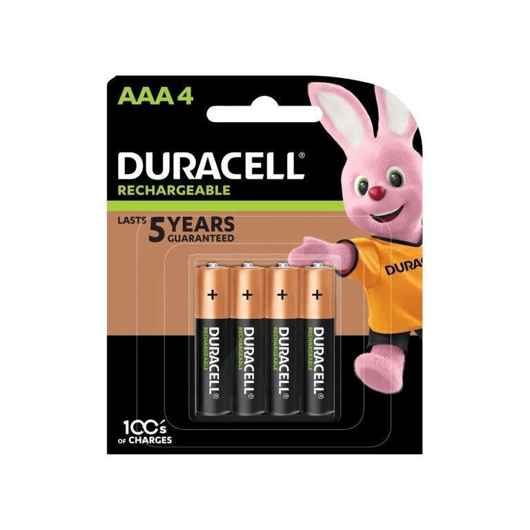 Duracell Rechargeable 4 x AAA 800mAH NiMH Batteries 10-pack 803824