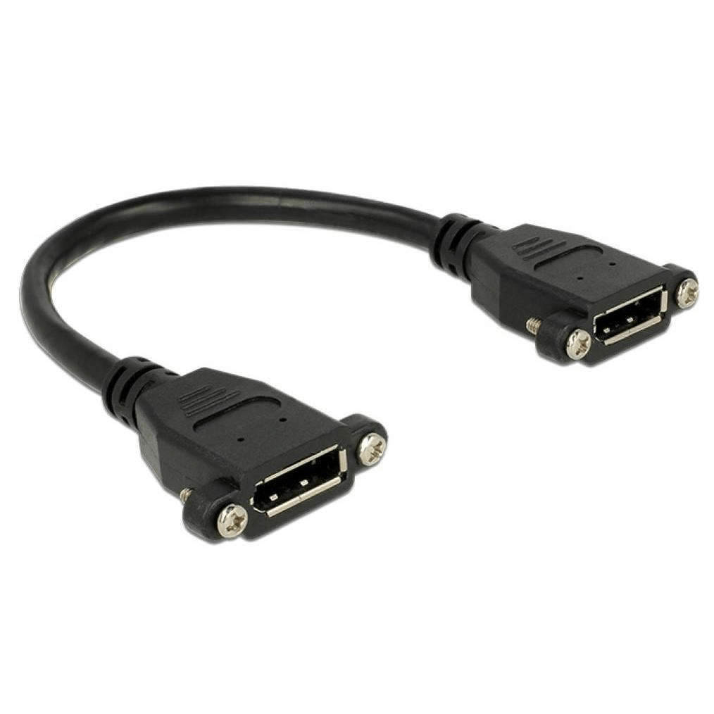 Delock DisplayPort 1.2 Female to DisplayPort Female Panel-mount Cable 85113