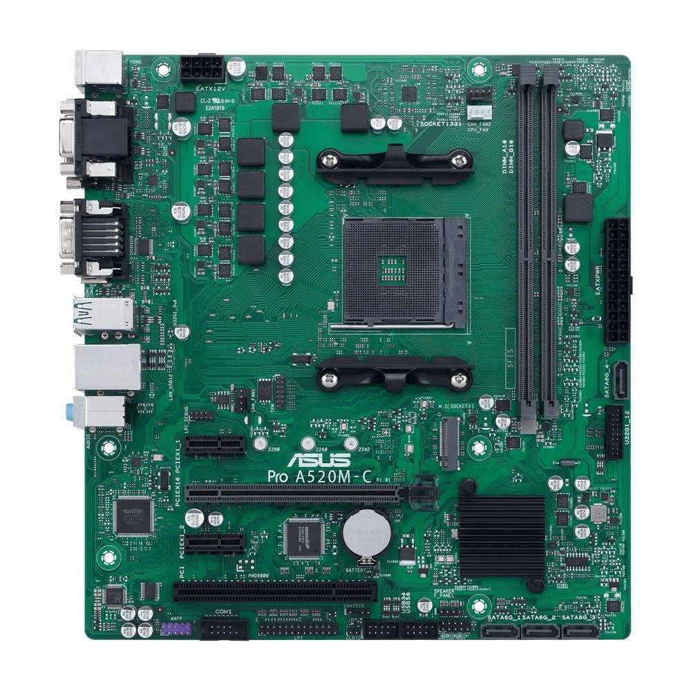 ASUS Pro A520M-C/CSM AMD A520 Socket AM4 Micro ATX Motherboard 90MB1550-M0EAYC