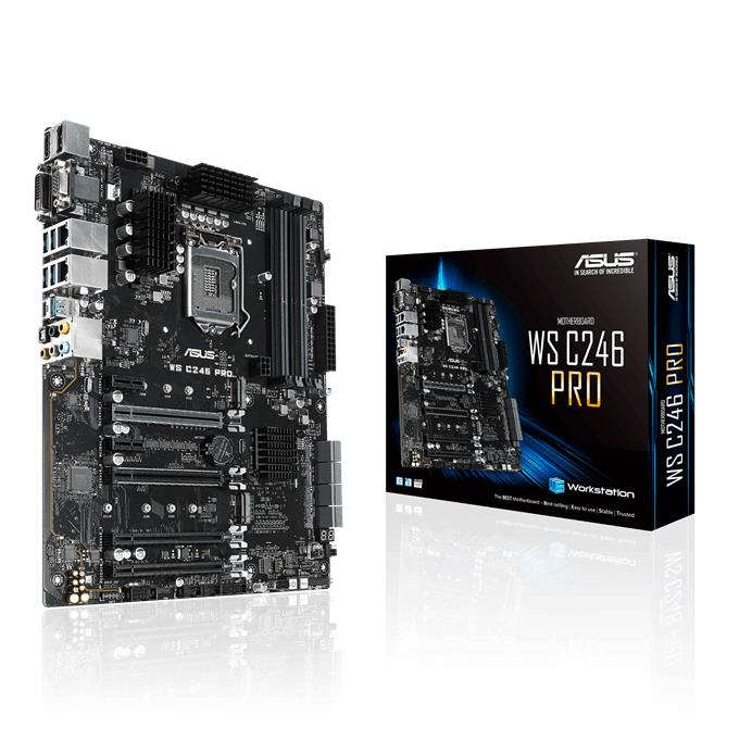 ASUS WS C246 PRO Intel LGA 1151 Socket H4 ATX Motherboard 90SW00G0-M0EAY0