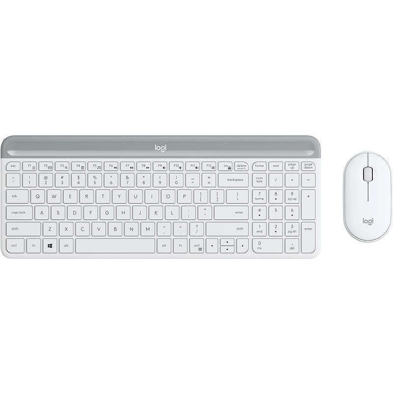 Logitech MK470 Slim Wireless Keyboard and Mouse Combo - White 920-009205