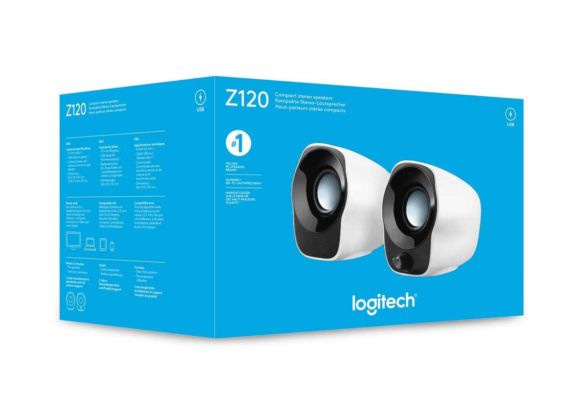 Logitech Z120 Compact Stereo USB Powered Speakers 980-000513