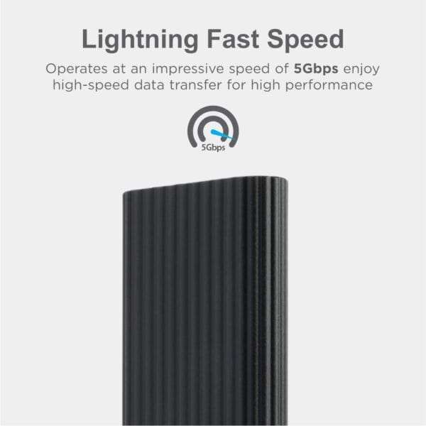 Astrum EN100 M.2 SATA USB-C External SSD Enclosure A84010-B