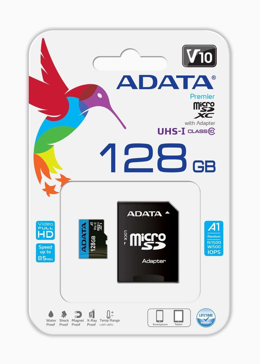ADATA Premier Memory Card 128GB MicroSDXC Class 10 UHS-I