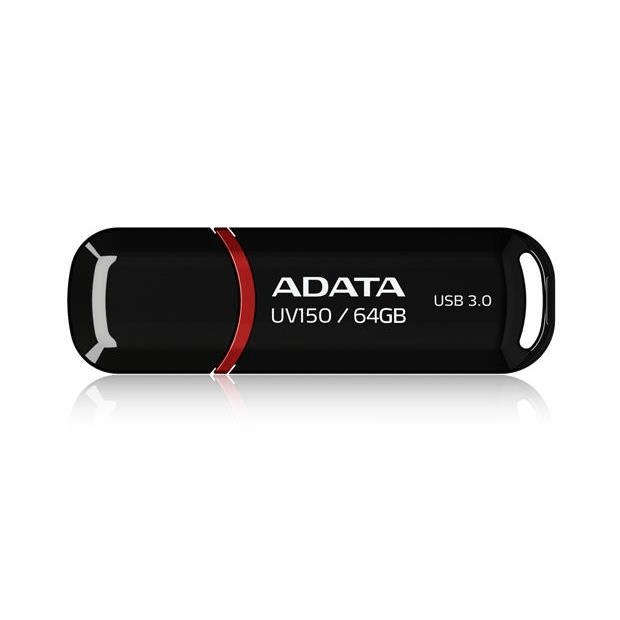 ADATA 64GB DashDrive UV150 USB Flash Drive USB Type-A 3.2 Gen 1 (3.1 Gen 1) Black