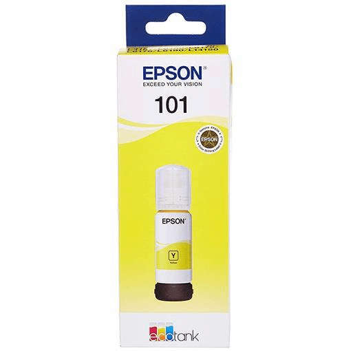 Epson 101 EcoTank Bottle Yellow Printer Ink Cartridge Original C13T03V44A Single-pack