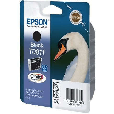 Epson T0811 Claria Photographic Photo Black High Yield Printer Ink Cartridge Original C13T11114A10 S