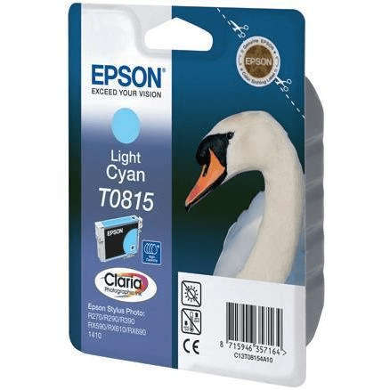 Epson T0815 Claria Photographic Light Cyan High Yield Printer Ink Cartridge Original C13T11154A10 Si