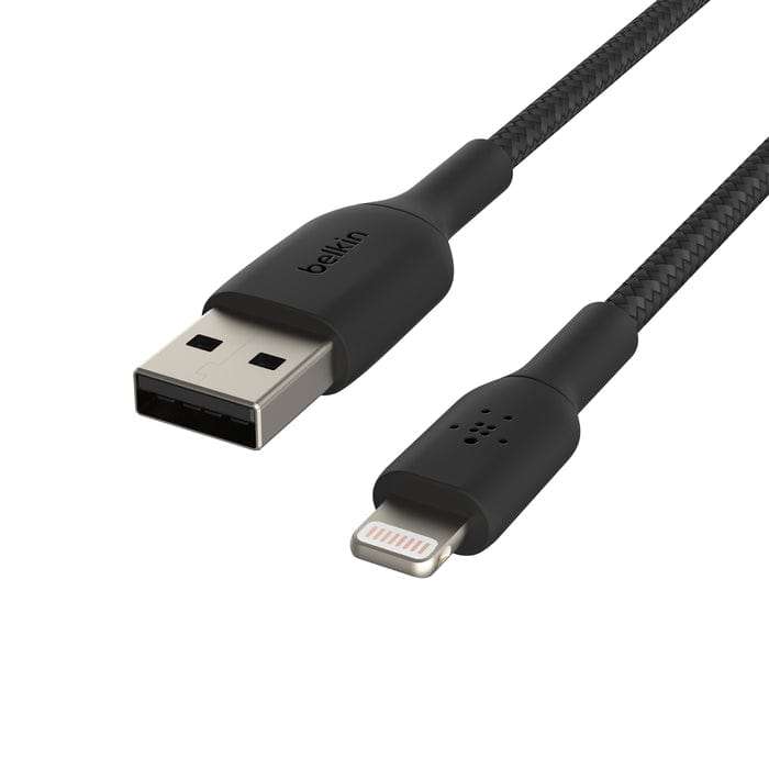 Belkin BoostCharge 1m Braided Lightning to USB-A Cable - Black CAA002BT1MBK