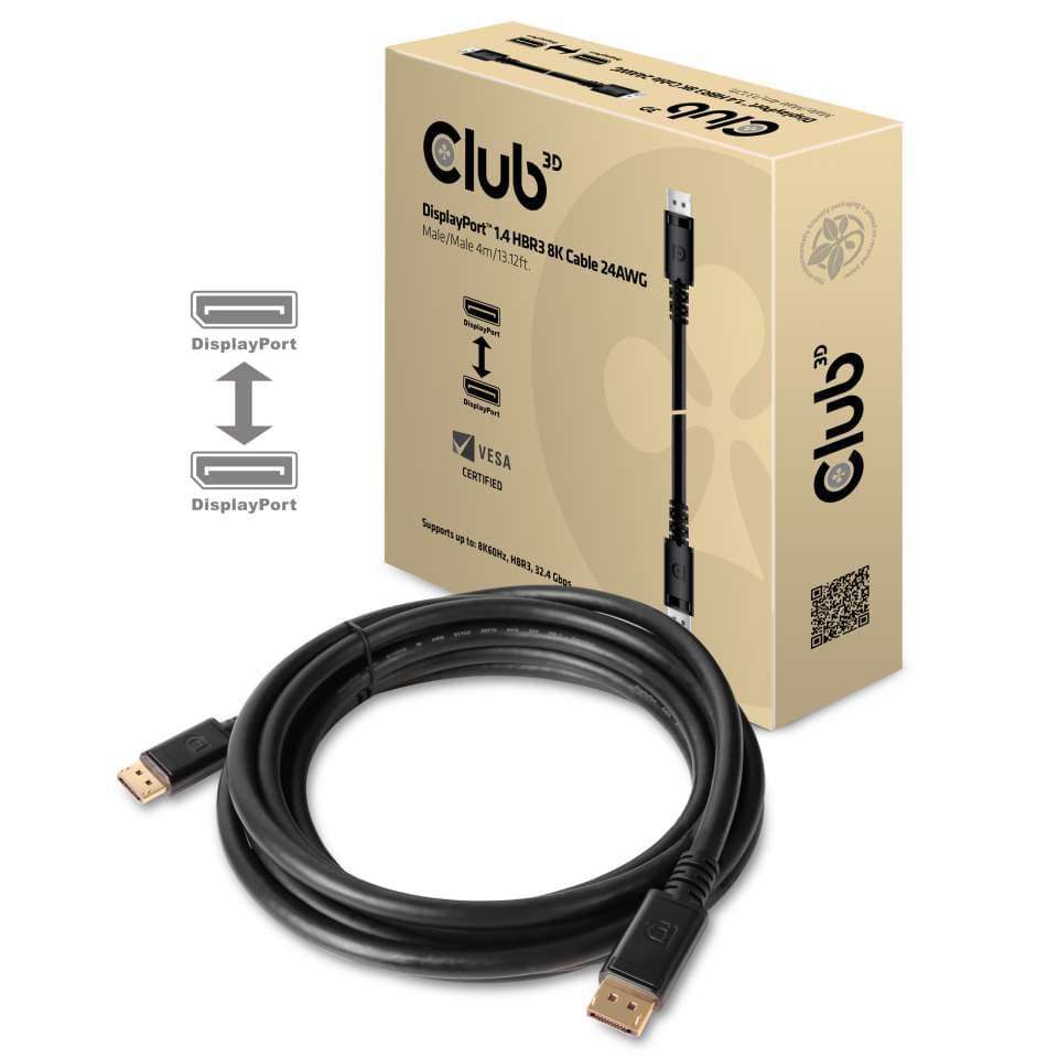 Club 3D DisplayPort 1.4 HBR3 8K Cable CAC-1069B