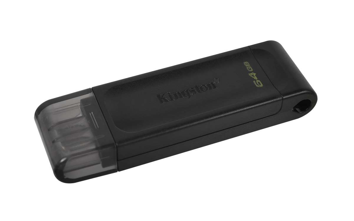 Kingston DataTraveler 70 64GB USB 3.2 Gen 1 Type-C Black USB Flash Drive DT70/64GB