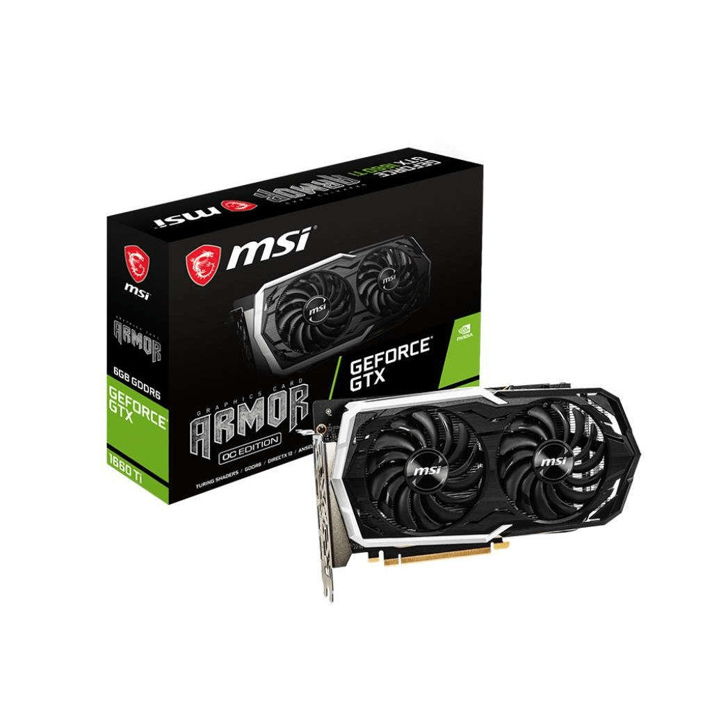 MSI GTX 1660 TI ARMOR 6G OC 6 GB GDDR6 Graphics Card