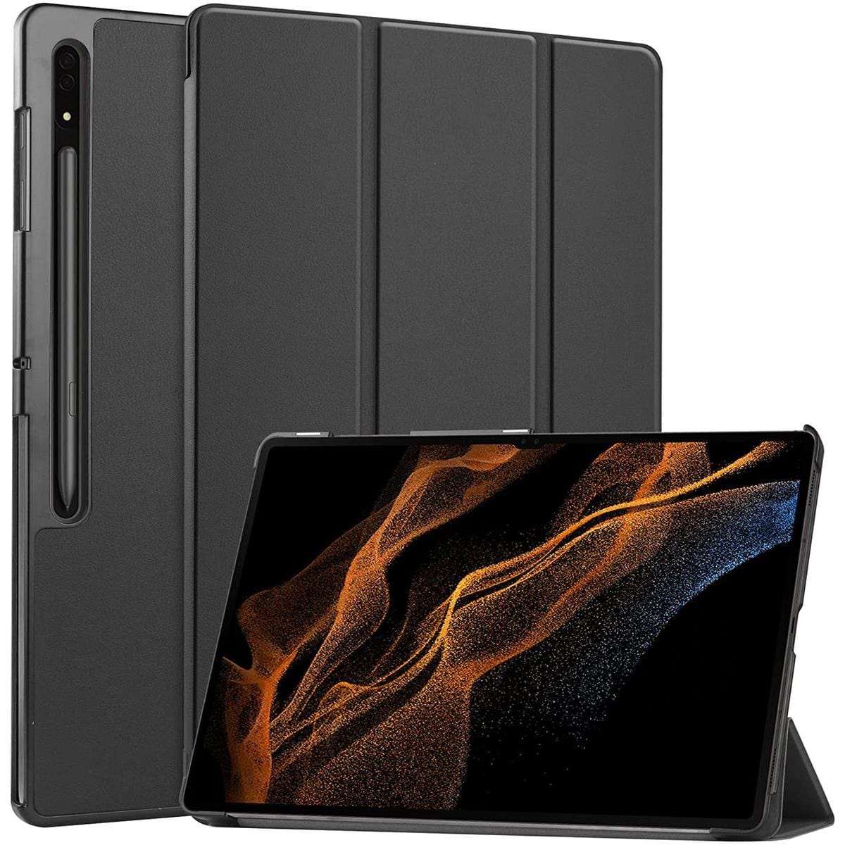 Tuff-Luv Smart Folio Case Samsung Galaxy Tab S8 Ultra - Black MF1060