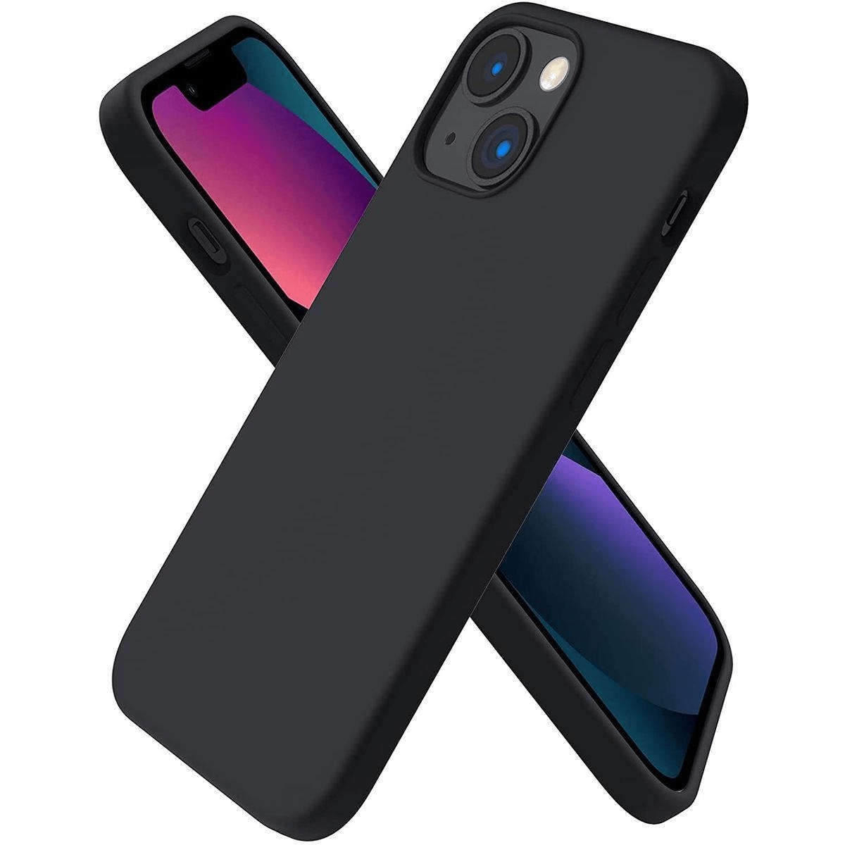 Tuff-Luv Soft Feel Liquid Silicone Case for Apple iPhone 13 Mini - Black MF611