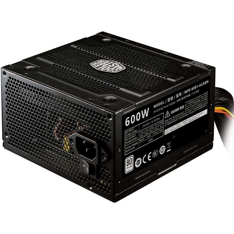 Cooler Master Elite 230V v4 80 Plus 600W ATX Power Supply Unit MPE-6001-ACABN-WO