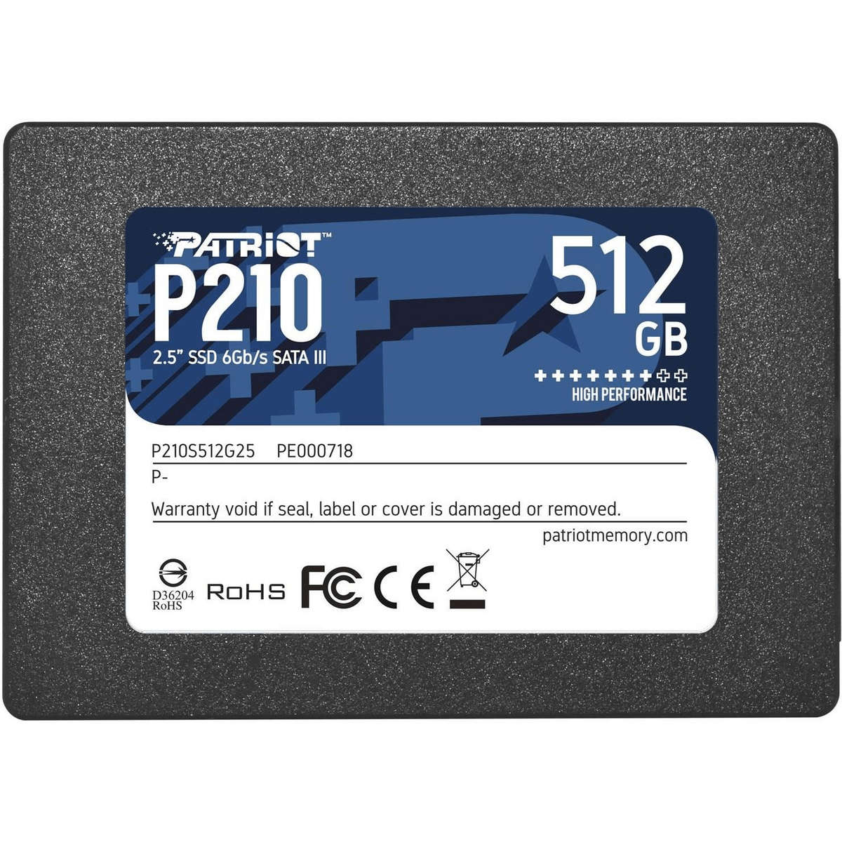 Patriot P210 2.5-inch 512GB Serial ATA III Internal SSD P210S512G25