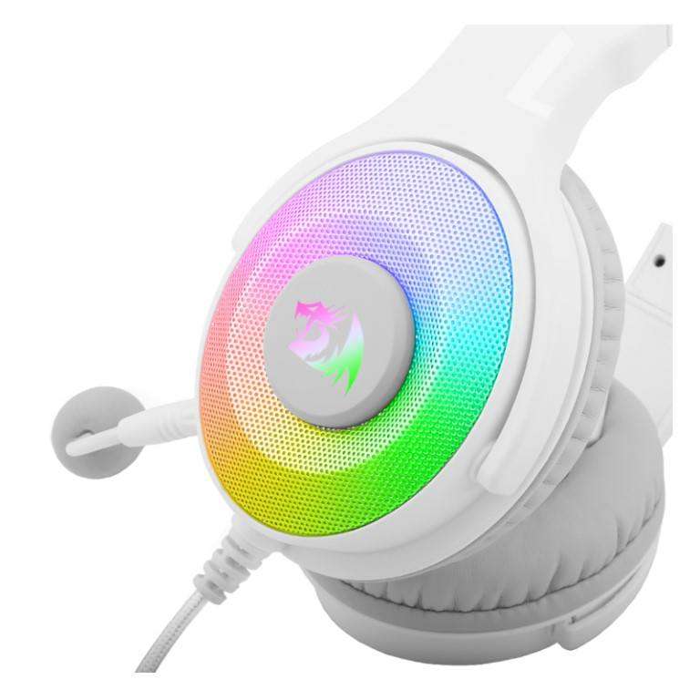 Redragon Pandora Over-Ear USB Gaming Headset White RD-H350W-RGB