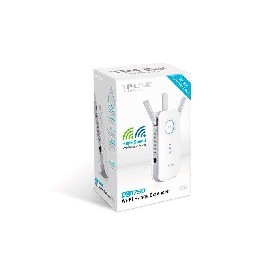 TP-Link RE450 Network Extender Transmitter White 10 100 1000 Mbit/s