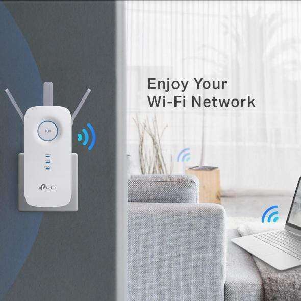 TP-Link RE450 Network Extender Transmitter White 10 100 1000 Mbit/s
