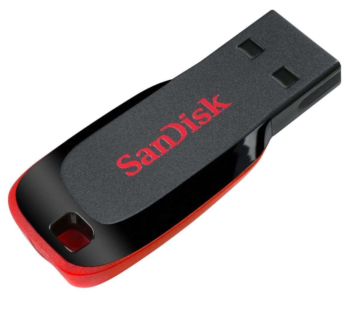 Sandisk Cruzer Blade 64GB USB 2.0 Type-A Black and Red USB Flash Drive SDCZ50-064G-B35