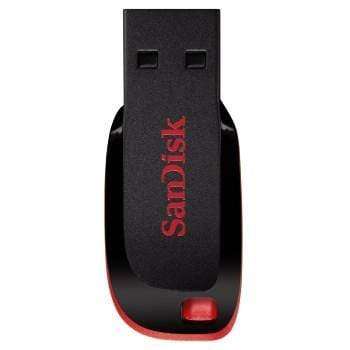 Sandisk Cruzer Blade 64GB USB 2.0 Type-A Black and Red USB Flash Drive SDCZ50-064G-B35