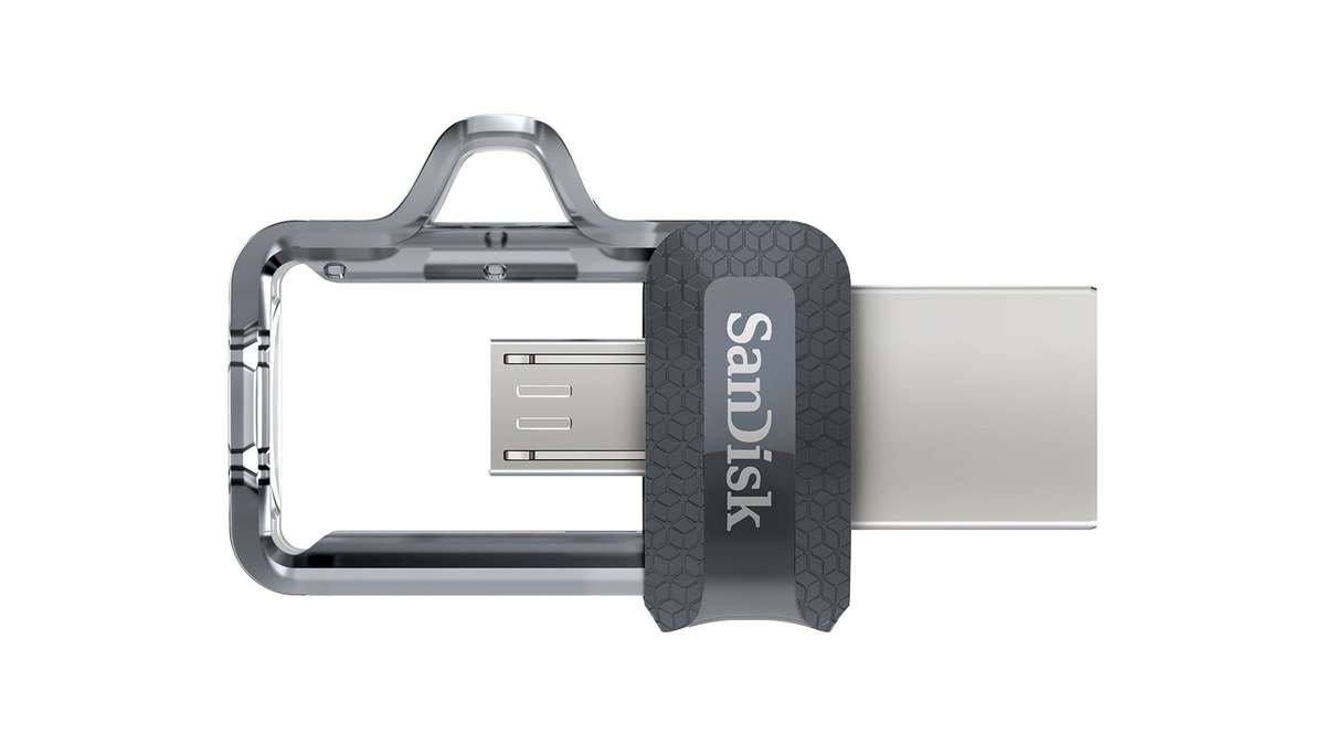 Sandisk Ultra Dual M3.0 32GB USB 3.2 Gen 1 Type-A / Black Silver and Transparent USB Flash Drive ...