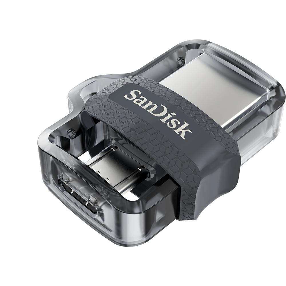 Sandisk Ultra Dual M3.0 32GB USB 3.2 Gen 1 Type-A / Black Silver and Transparent USB Flash Drive ...
