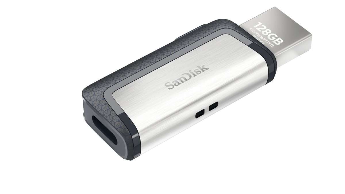 Sandisk Ultra Dual Drive USB Type-C 128GB Type-A / 3.2 Gen 1 Black and Silver Flash SDDDC2-128G-G46