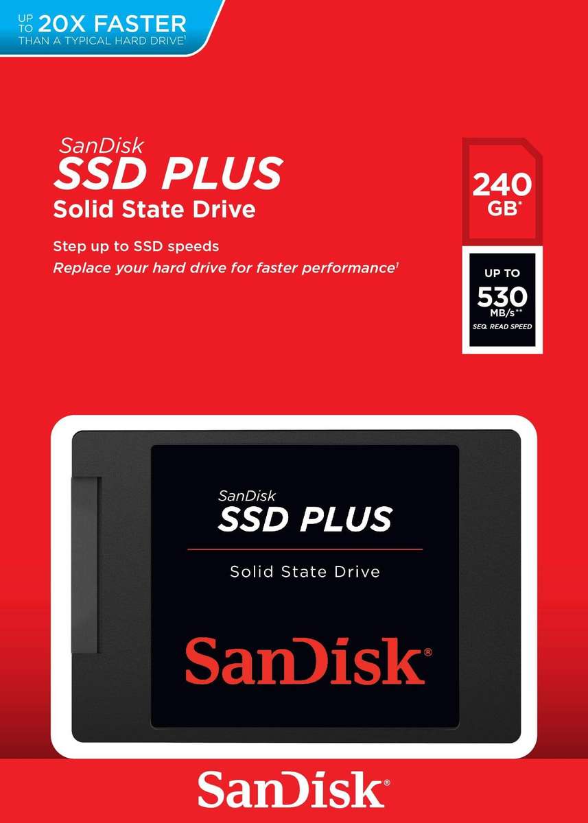 Sandisk Plus 240GB Serial ATA III SLC Internal SSD SDSSDA-240G-G26