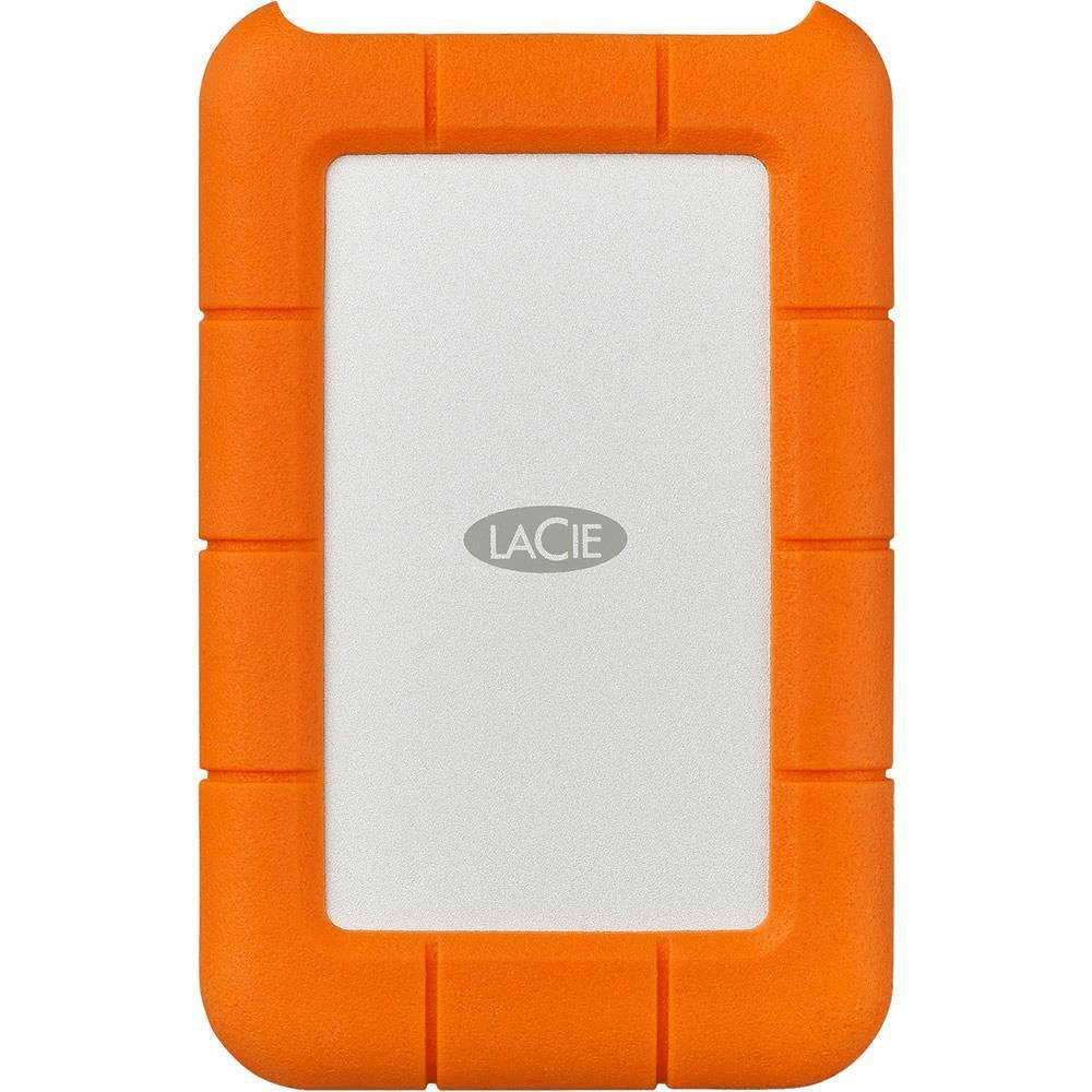 LaCie Rugged USB-C 4TB Orange and Silver External Hard Drive STFR4000800