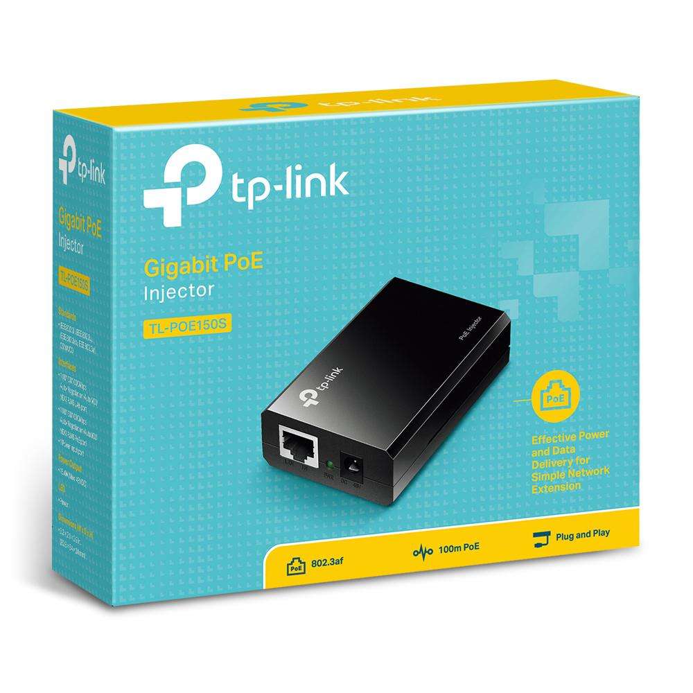 TP-Link TL-POE150S PoE Adapter Gigabit Ethernet 48V