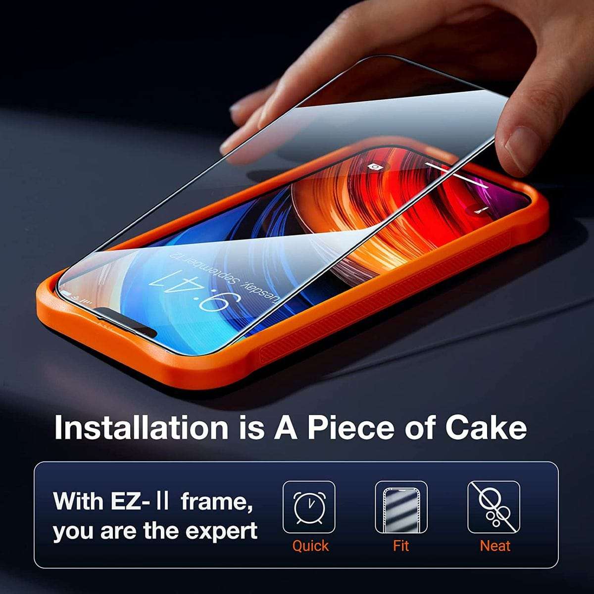 Tuff-Luv 2.5D Tempered Glass Full Screen Protection for Apple iPhone 14 Pro Max - Clear TLIP14MAXTG