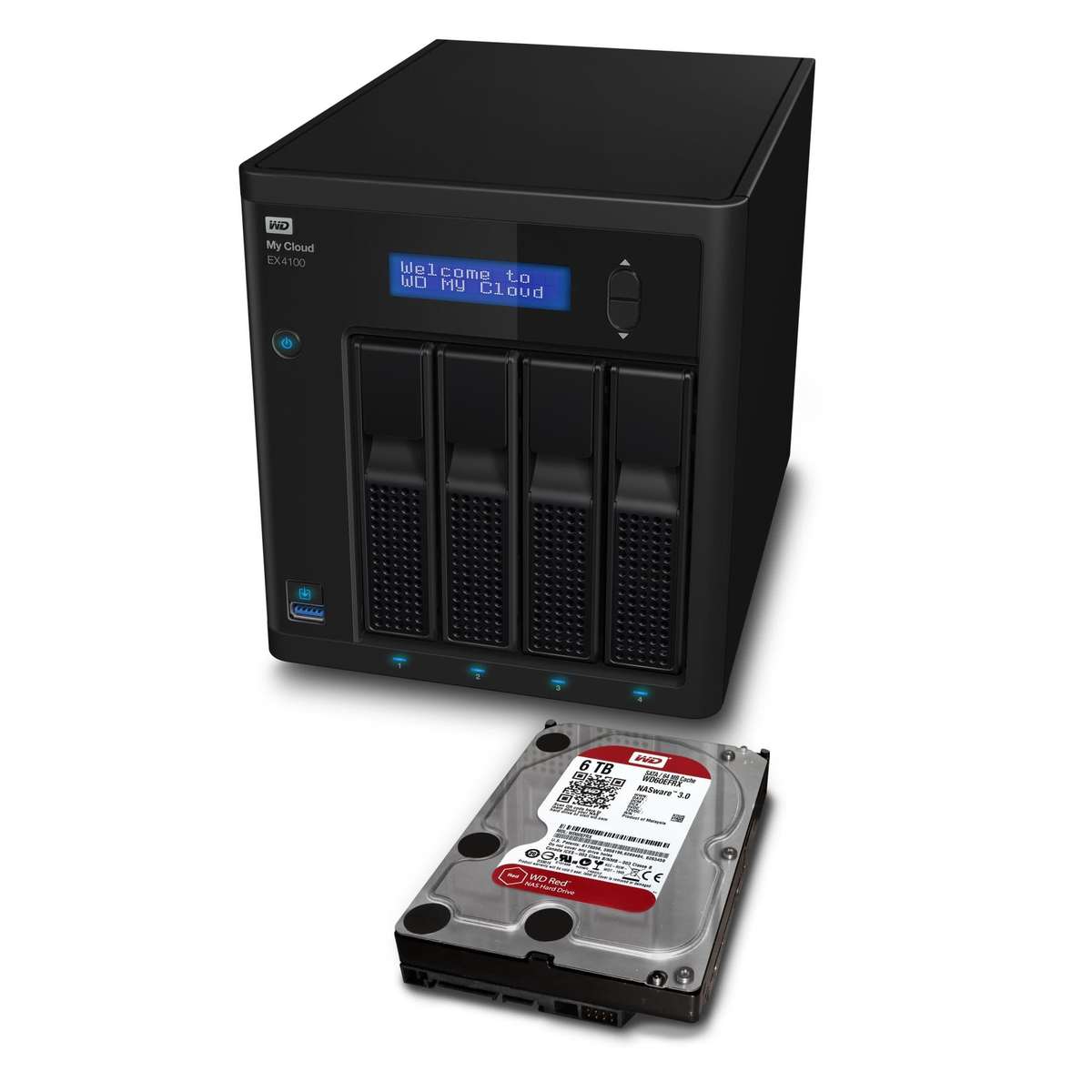 WD My Cloud EX4100 Armada 388 Ethernet LAN Desktop Black NAS WD BWZE0000NBK