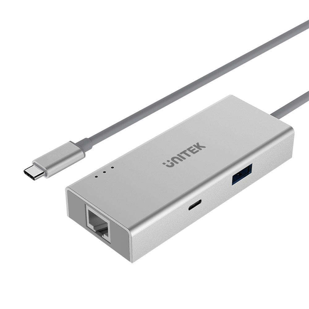 UNITEK Y-9117 Interface Hub USB 3.2 Gen 1 (3.1 Gen 1) Type-C Silver