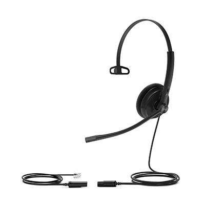 Yealink YHS34-Lite-Mono Wired Headset with QD to RJ-9 port YHS34 LITE MONO