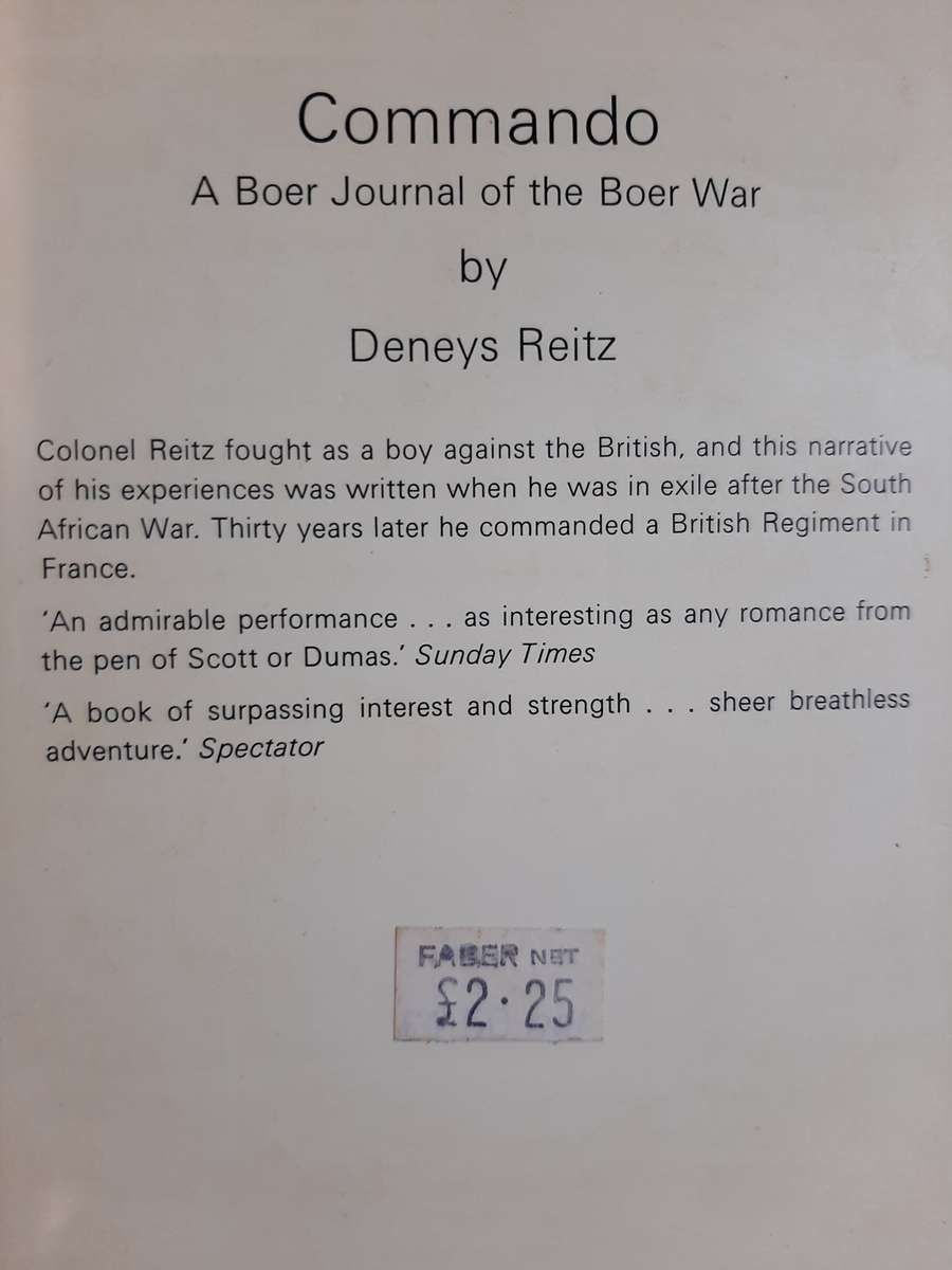 Commando: A Boer Journal Of The Boer War By Deneys Reitz