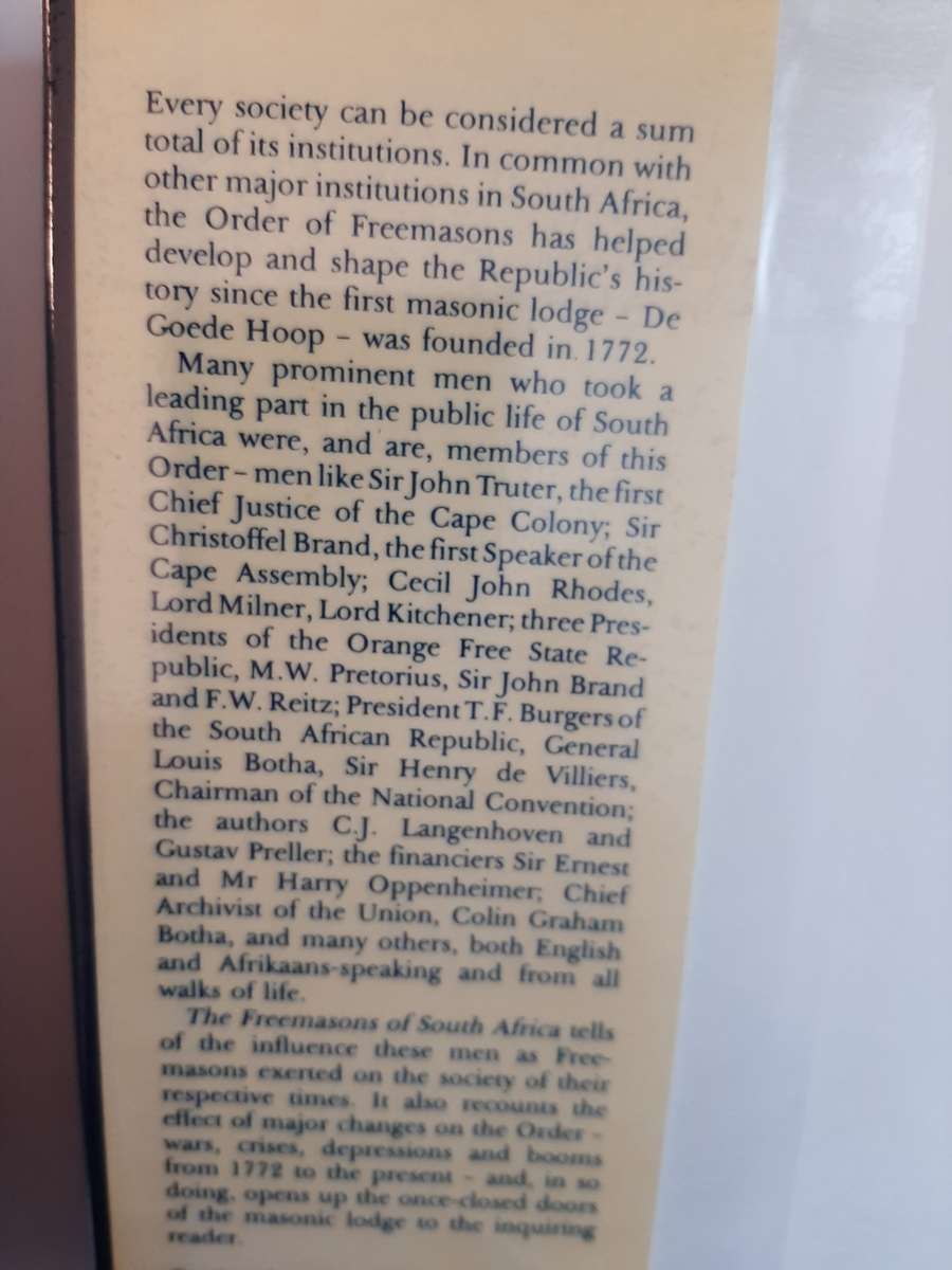 The Freemasons of South Africa by Cooper, A. A.