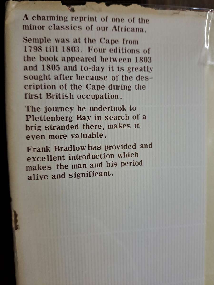 Robert Semple's Walks & Sketches at the Cape of Good Hope - Robert Semple