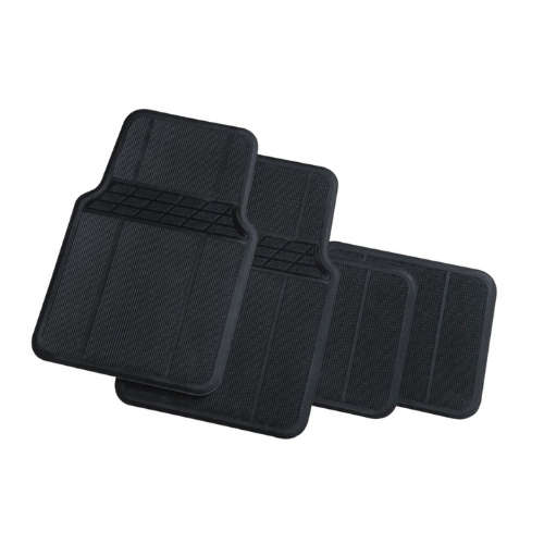 Black All Weather Rubber Car Mat Set - 4 Piece