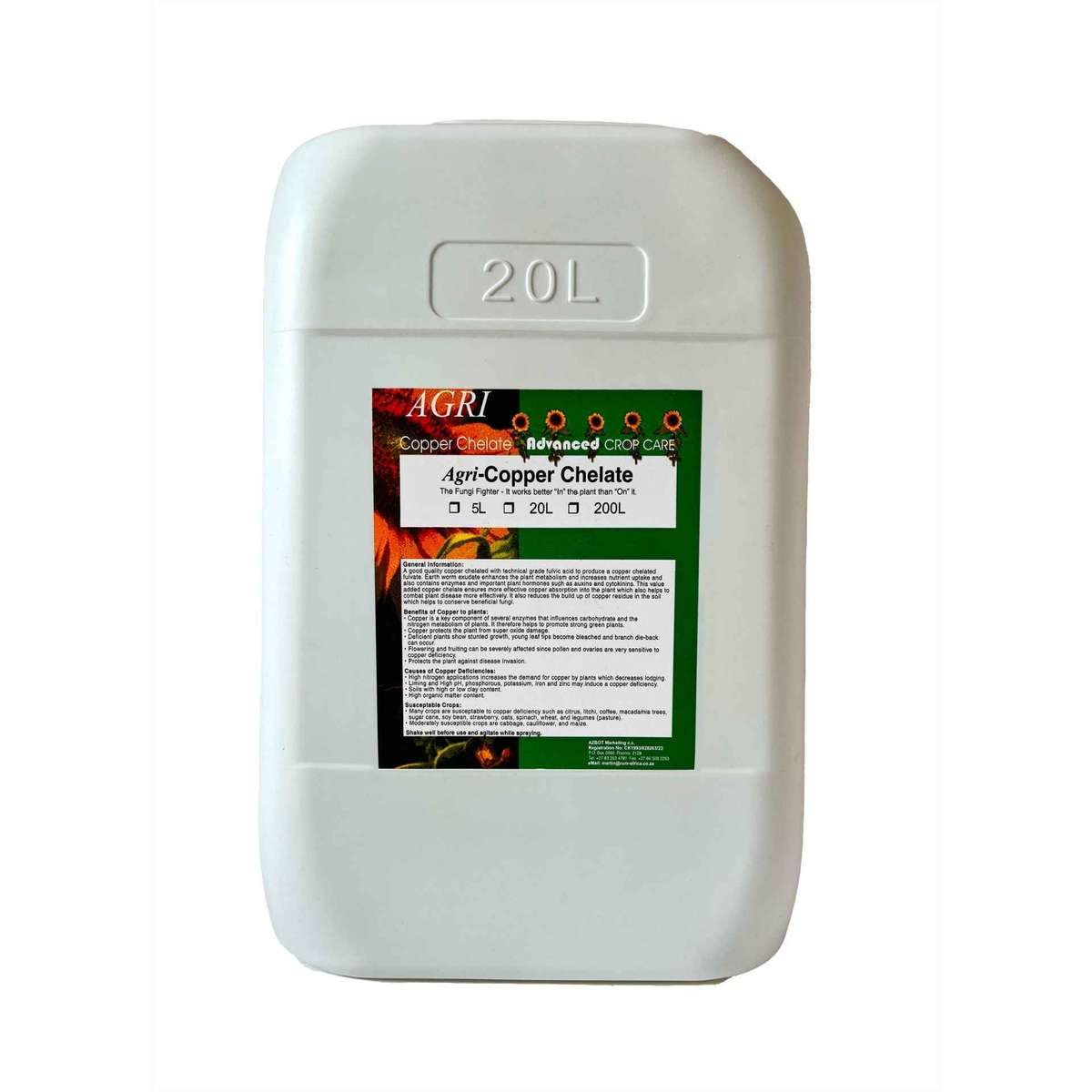 Agri-Copper Chelate Liquid Organic Fertiliser 20L