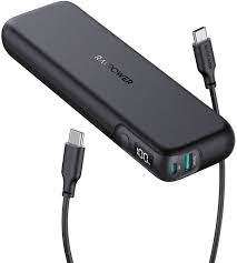 RAVPOWER 15000MAH QC 3.0 12W-TYPE-C 18W-Digital Display Power Bank  Black