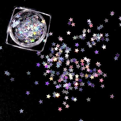 AB Star Glitter Confetti Nail Art Decoration - 10g / AB