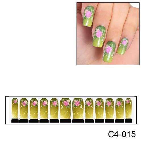 Water Transfer Decals Flower Nail Art Sliders  C4-015 - As Shown
