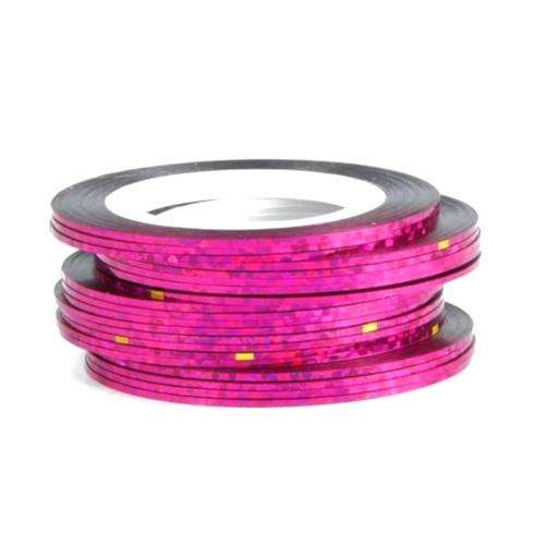 Laser Rose Pink Nail Art Striping Tape - Pink