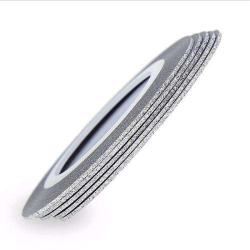 Silver Glitter Nail Art Striping Tape - Silver