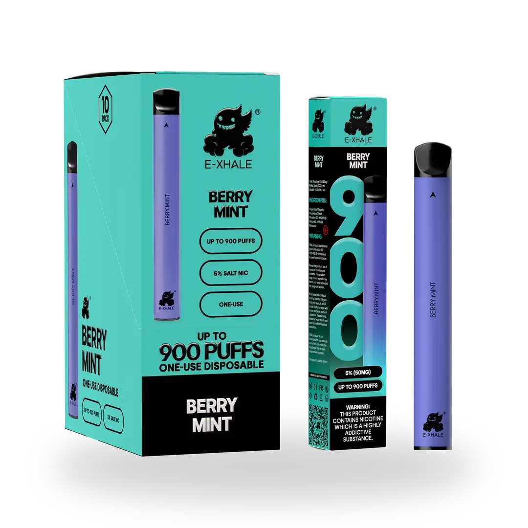 900 Berry Mint Disposable Vape 10-Pack - 5% Nicotine