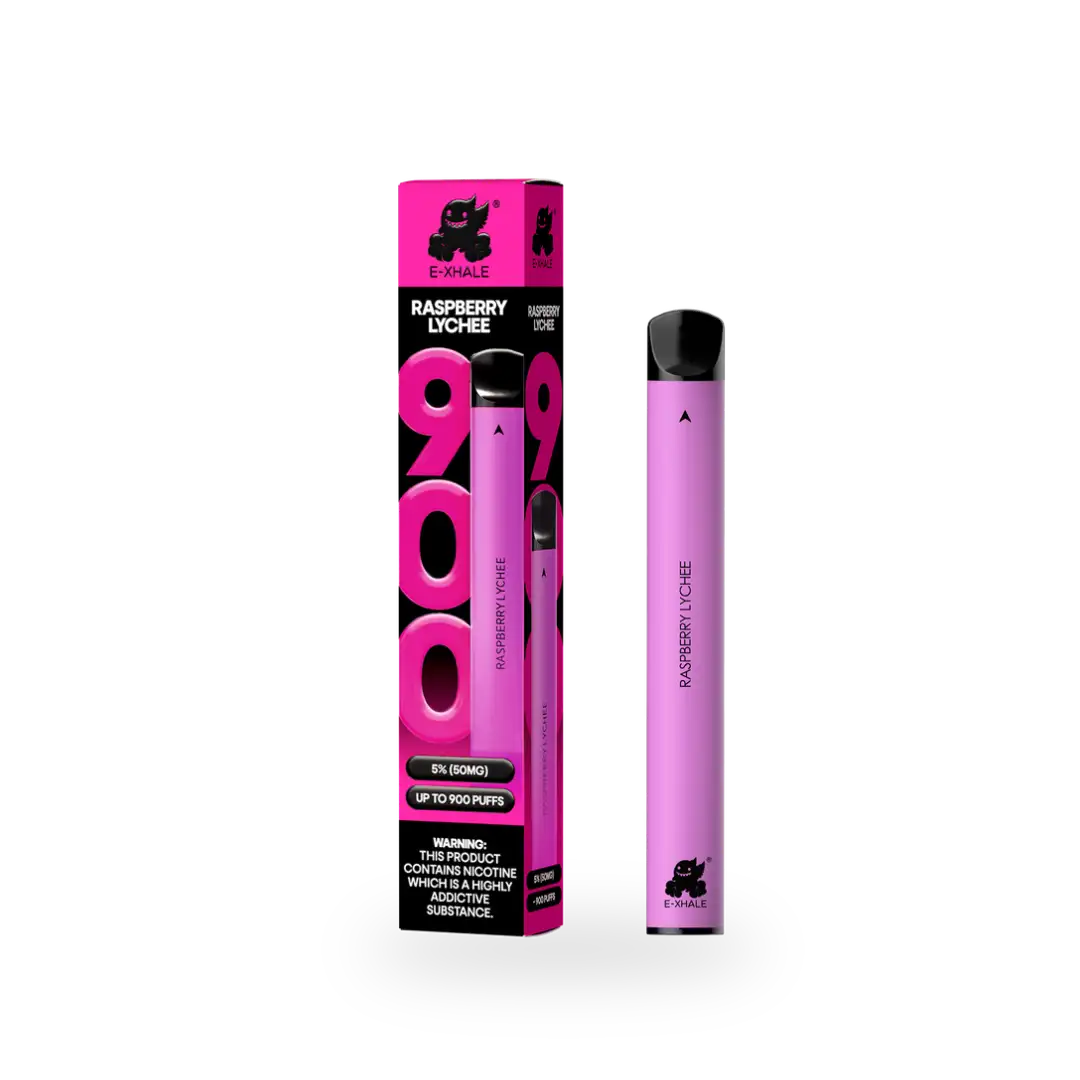 900 Raspberry Lychee Disposable Vape - 5% Nicotine 50mg
