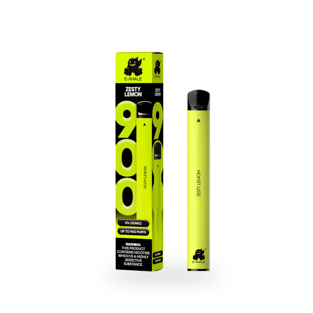 900 Zesty Lemon Disposable Vape - 5% Nicotine 50mg